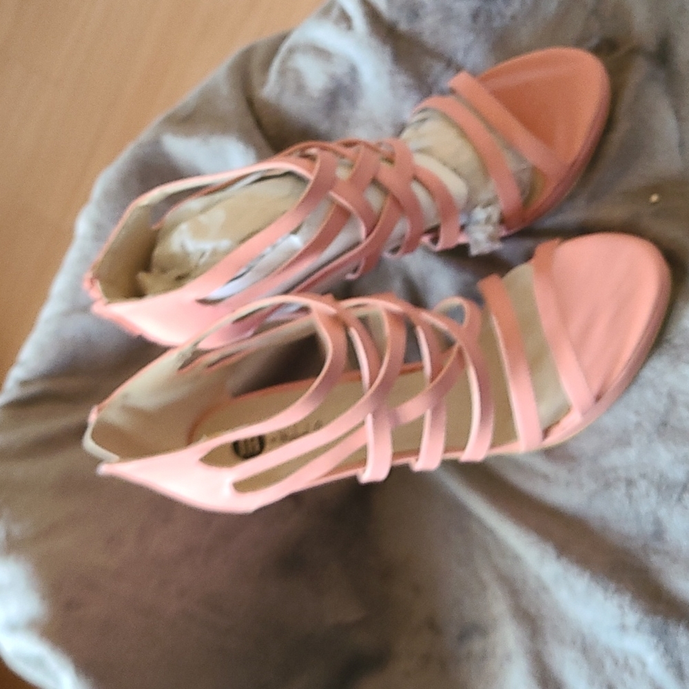 Peach colored stiletto heels size 10
